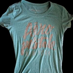 Aéropostale Teal Graphic T-Shirt